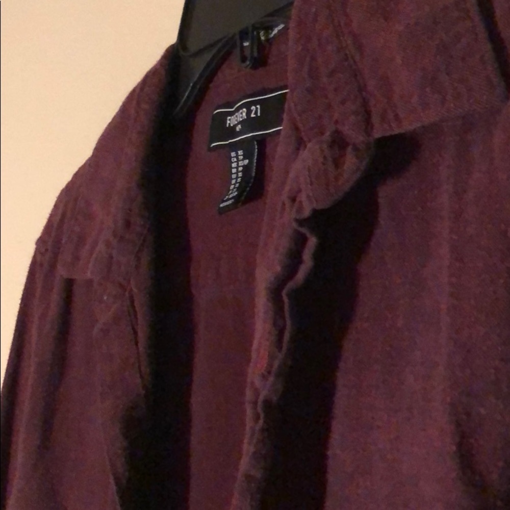 Forever 21 Maroon Button Up
